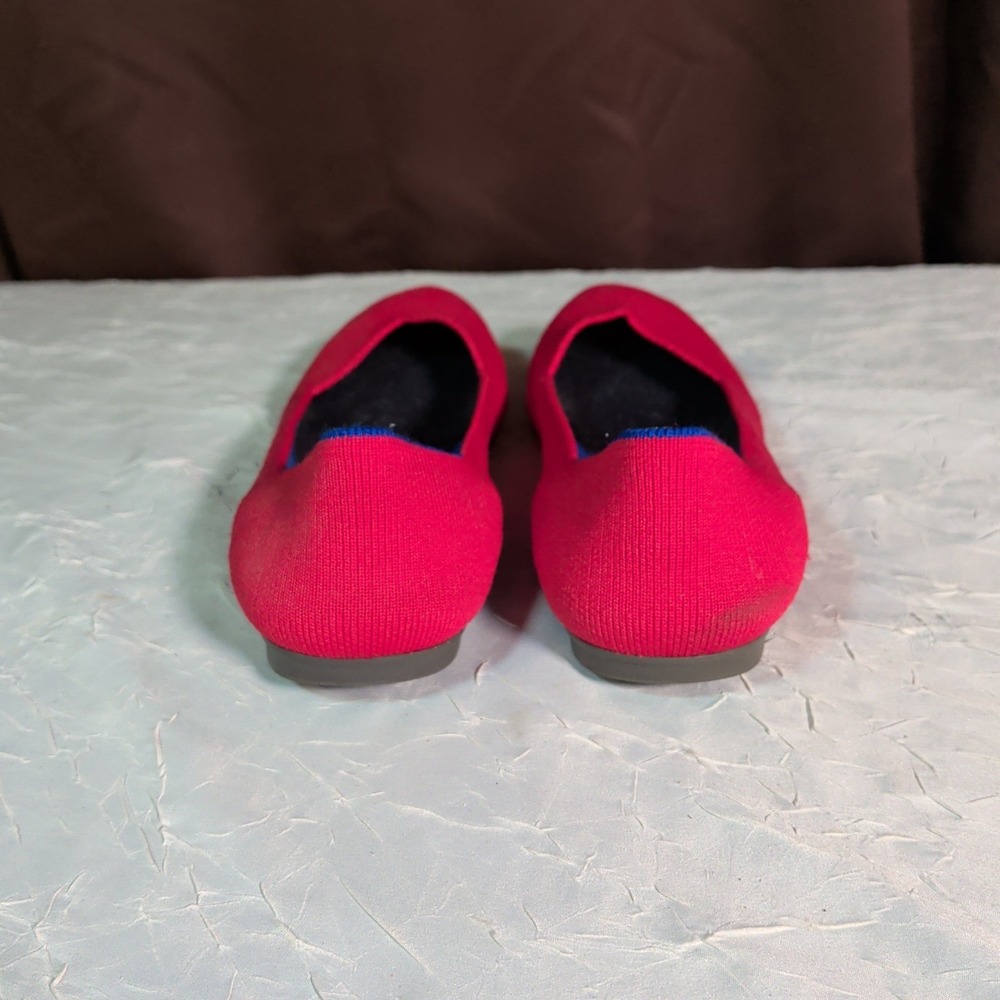 Rothy's The Flat Ballet Shoes Womens Size 9 Red Knit Round Toe Balletcore - Picture 4 of 9